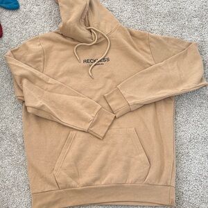 Young & Reckless Tan nude beige Hoodie sweatshirt comfy sweater Extra Large XL